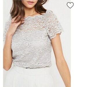 Elegant Lace Top in Gray
